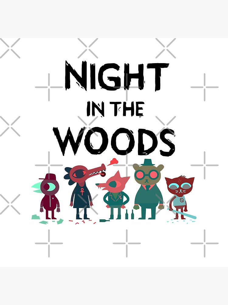Hot Video Game Night In Woods Black Text Throw Pillow - Image 2