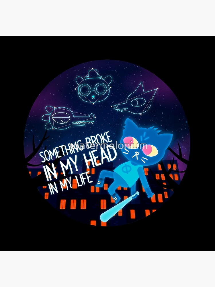 Night In The Woods Mae Starry Night Throw Pillow - Image 2