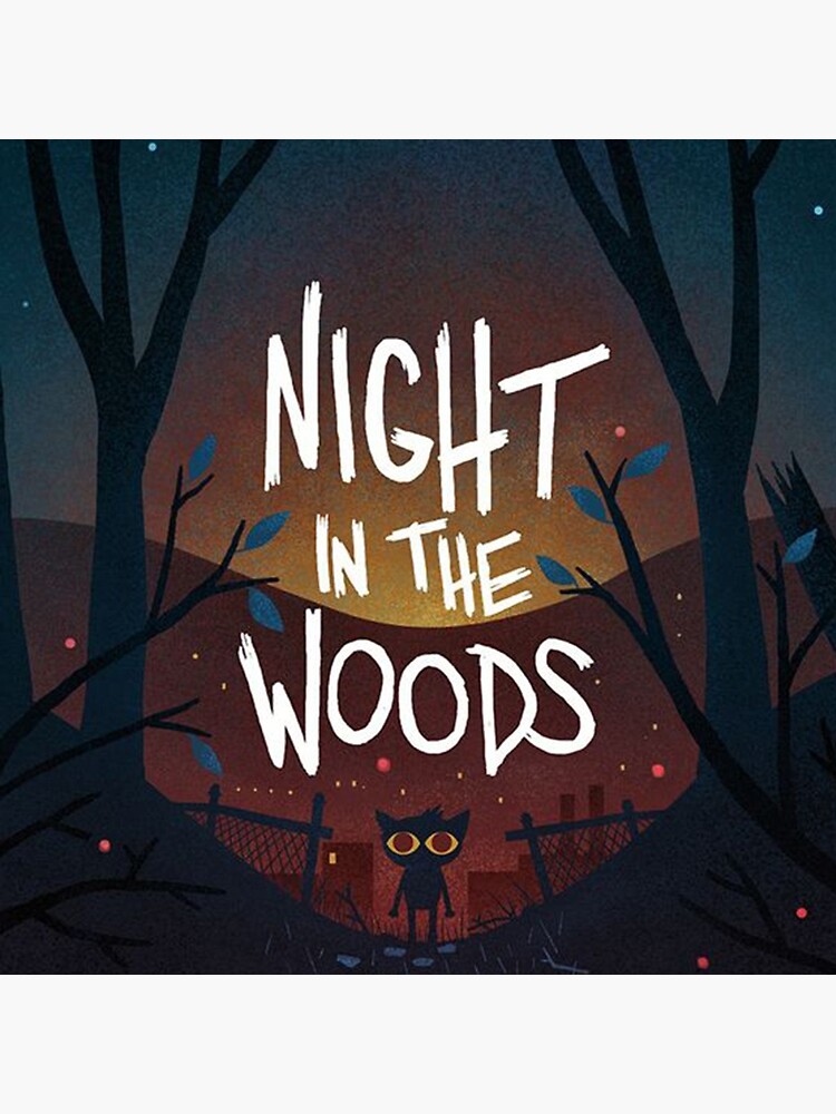 Video Game Scary Night In The Woods Throw Pillow - Image 2