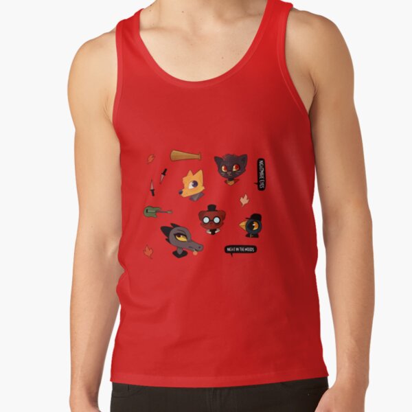 Night In The Woods Characters Sticker Tank Top - Image 4