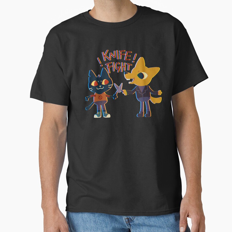 Night In The Woods Mae And Gregg Knife Fight T-shirt - Image 2