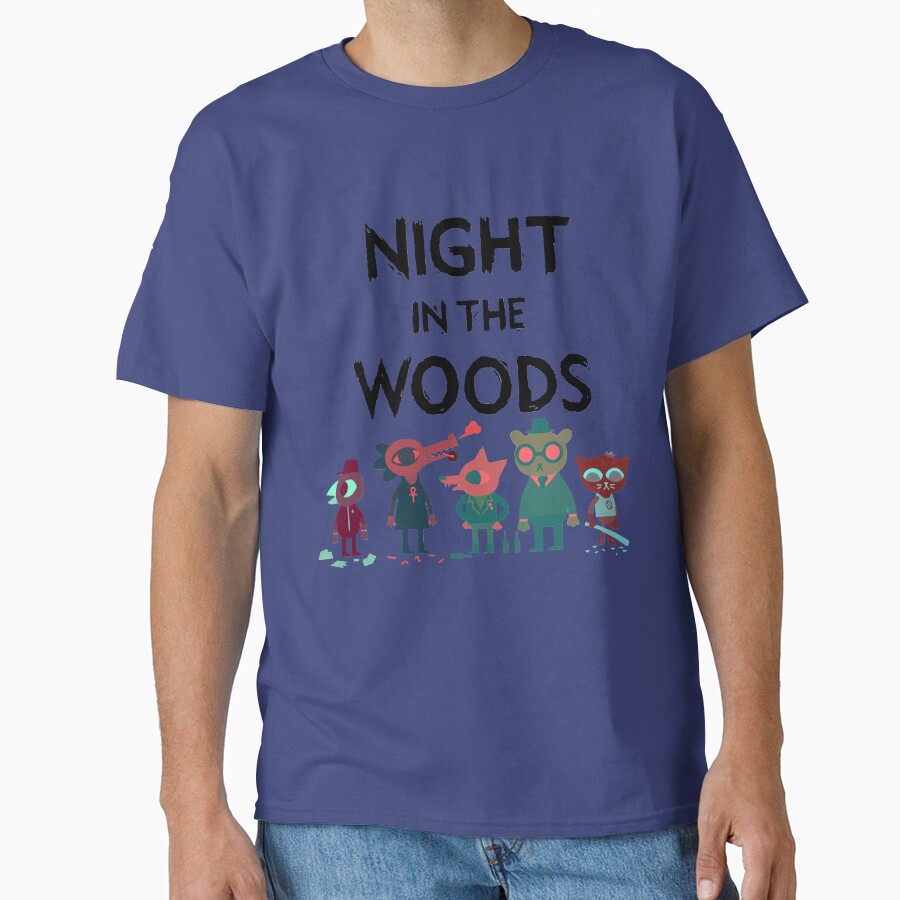 Hot Collection Night In Woods Black Text T-shirt - Image 4