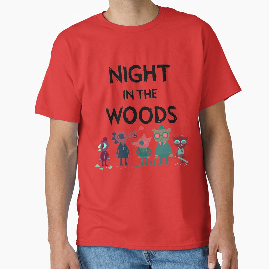 Hot Collection Night In Woods Black Text T-shirt - Image 5