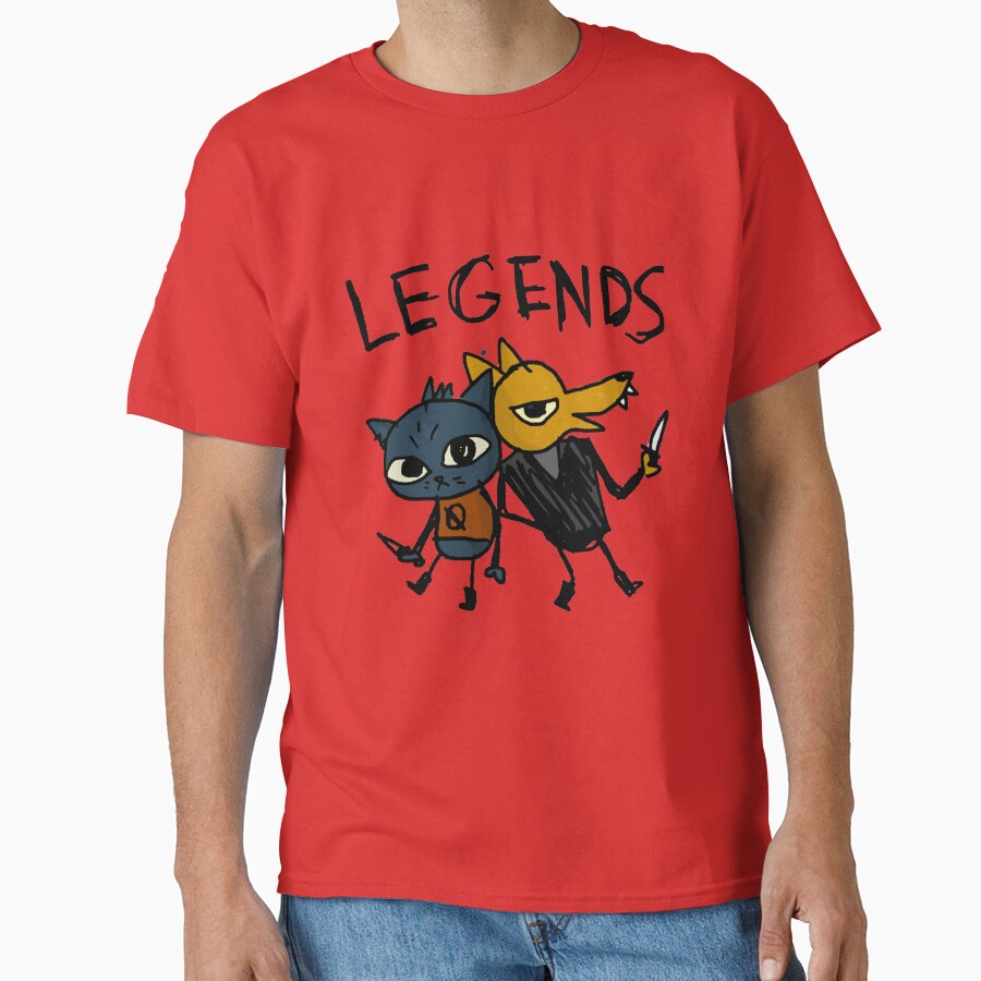 Night In The Woods Maes Drawing Legends Gregg T-shirt - Image 4