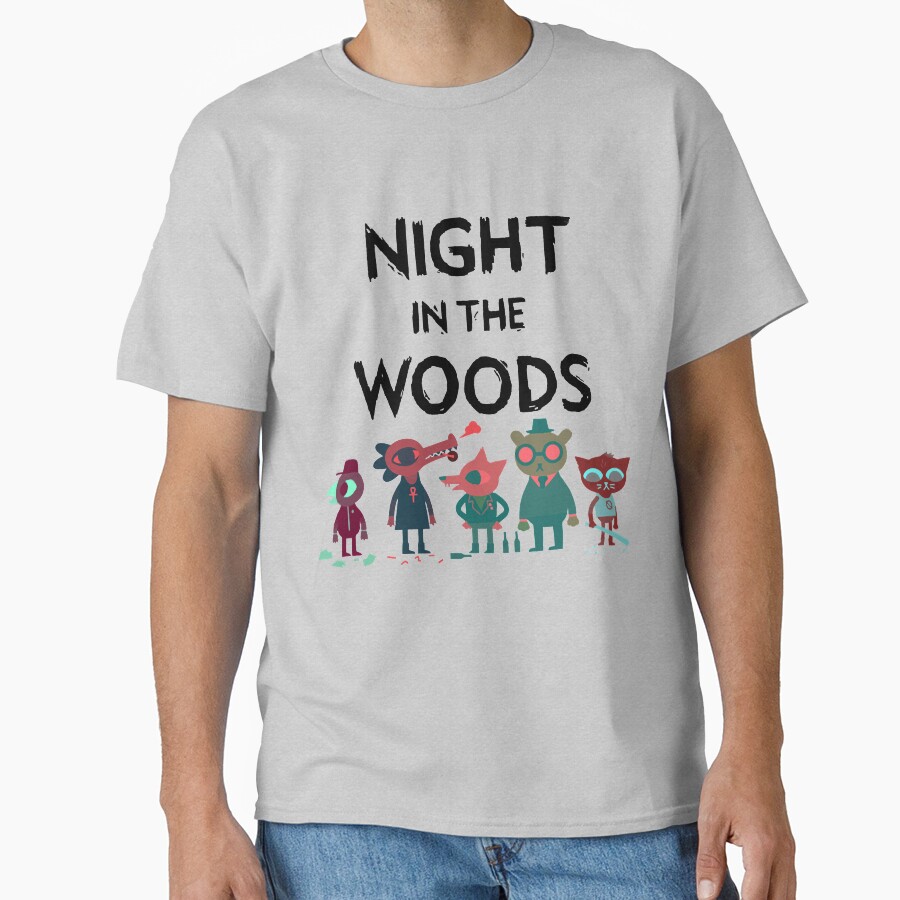 Hot Collection Night In Woods Black Text T-shirt - Image 3