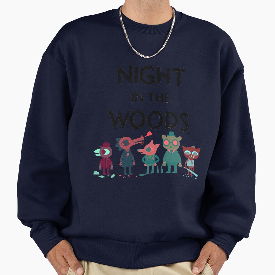 Hot Collection Night In Woods Black Text Sweatshirt - Image 5