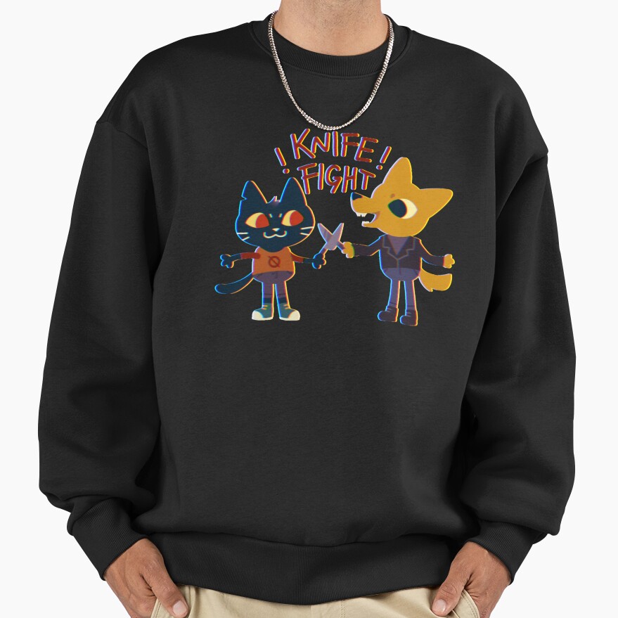 Night In The Woods Mae And Gregg Knife Fight Sweatshirt - Image 2