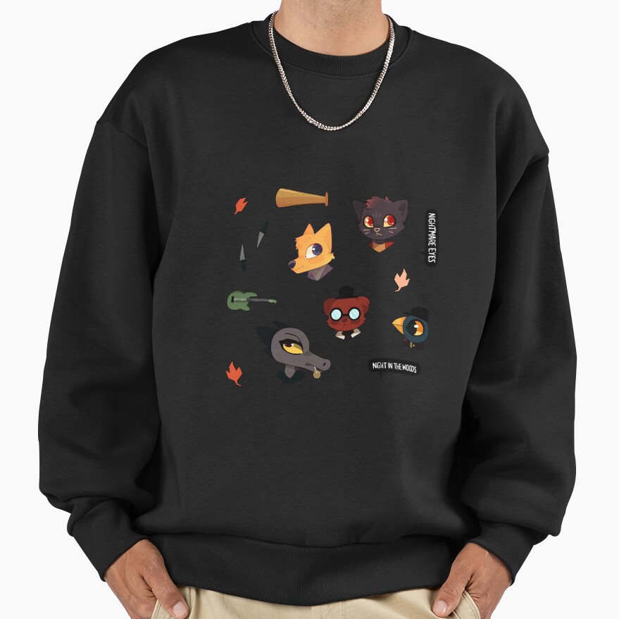 Night In The Woods Characters Sticker Sweatshirt - Image 2
