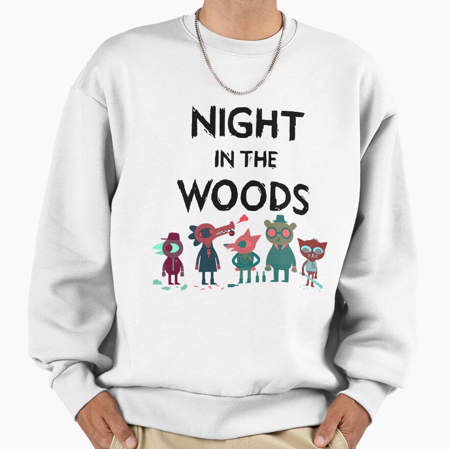 Hot Collection Night In Woods Black Text Sweatshirt