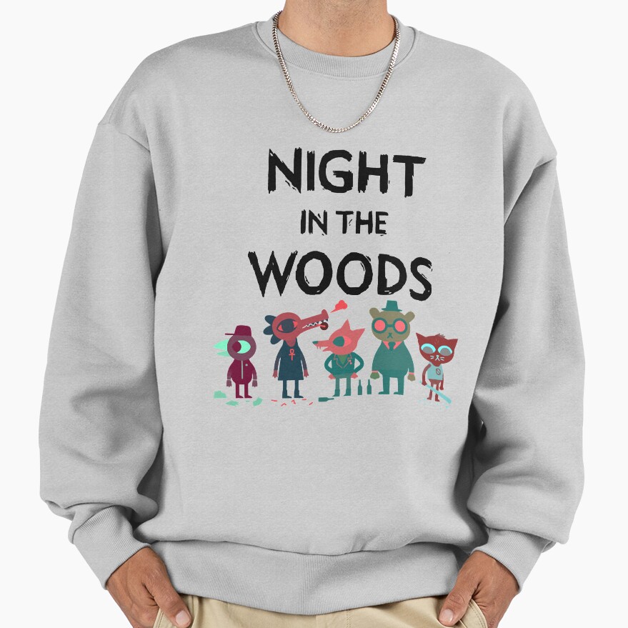 Hot Collection Night In Woods Black Text Sweatshirt - Image 4