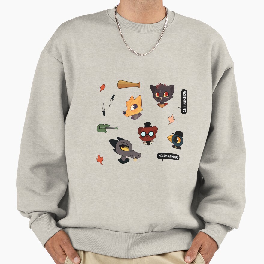Night In The Woods Characters Sticker Sweatshirt - Image 3