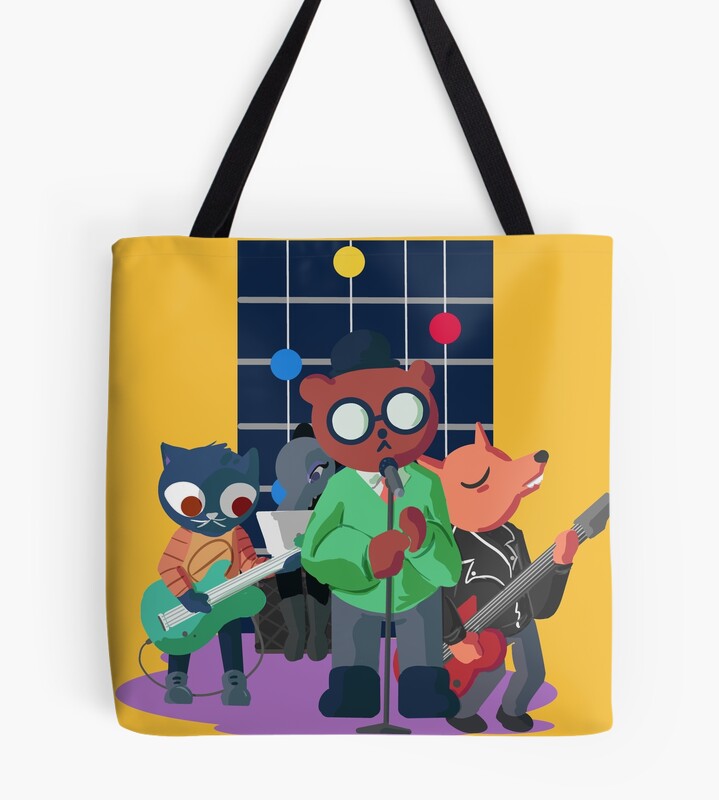 Video Game Night In The Woods Colorfull Tote Bag