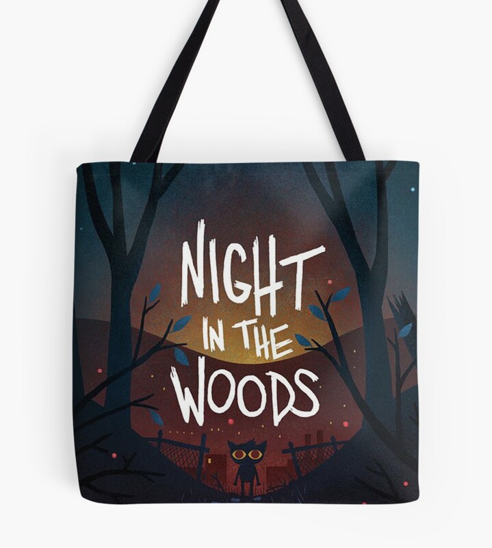 Video Game Scary Night In The Woods Tote Bag