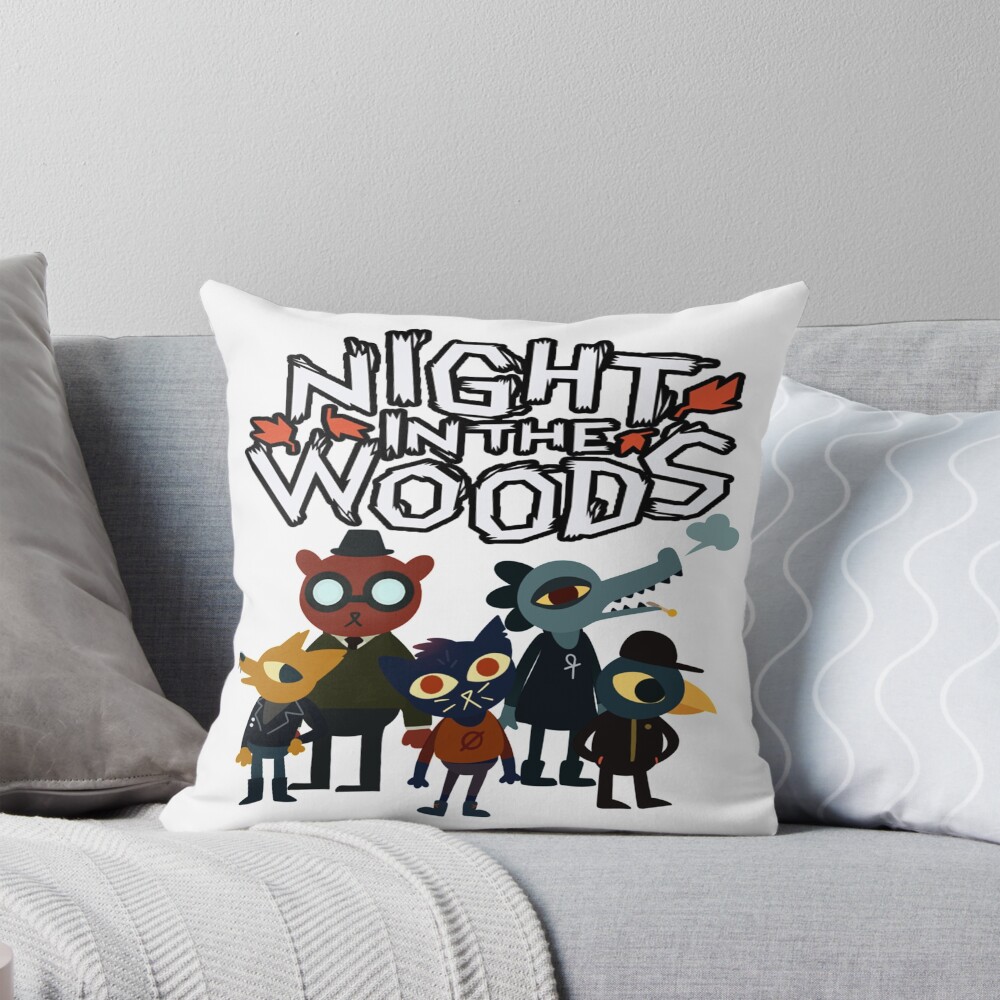Hot Video Game Night In The Woods Throw Pillow