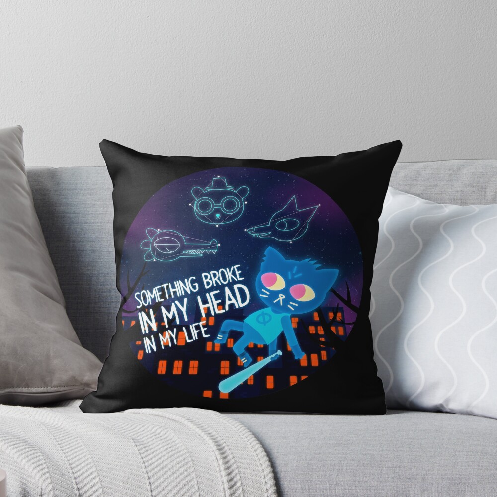 Night In The Woods Mae Starry Night Throw Pillow