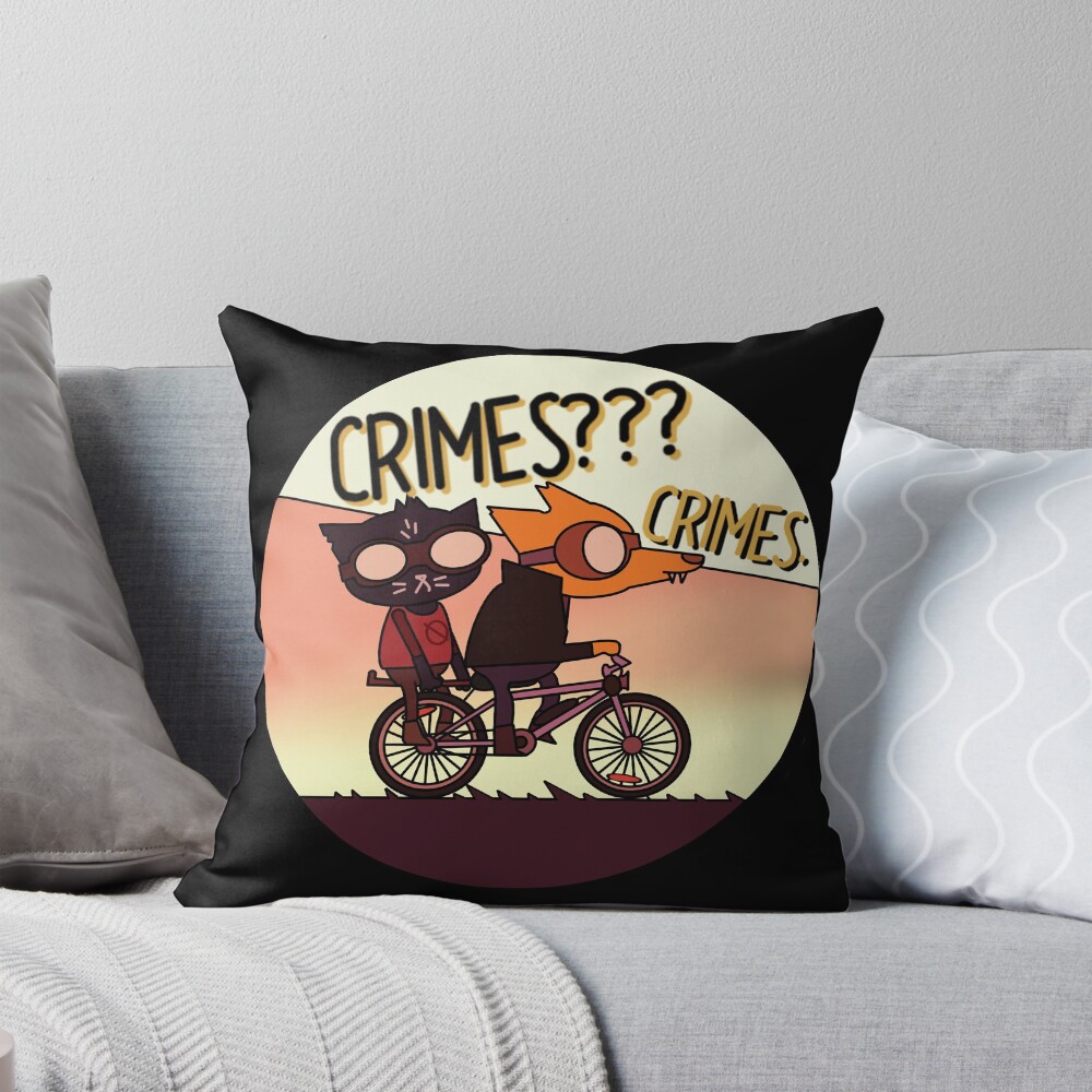 Night In The Woods Gregg And Mae Crimes Throw Pillow