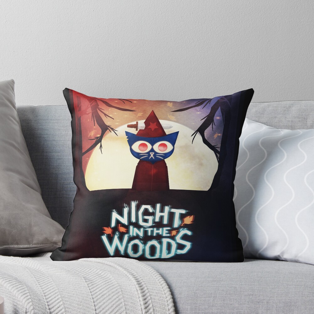 Night Woods Mae Vintage Design Throw Pillow
