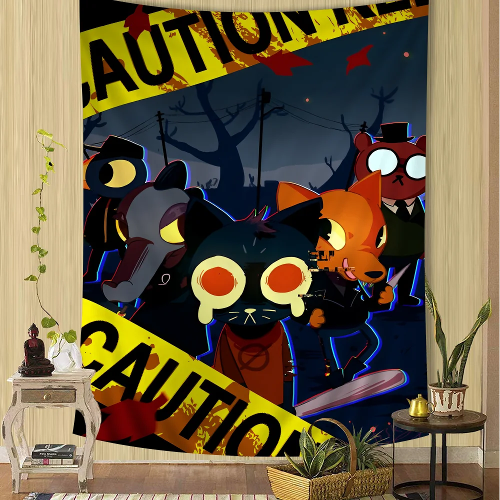 Night in the Woods Vintage Tapestry